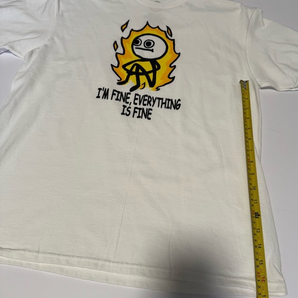 DOM I’m fine everything is fine men’s T shirt - Picture 5 of 8